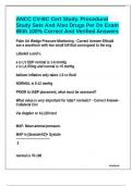 ANCC CV-BC Cert Study&period; Procedural Study Sets And Also Drugs Per Dx Exam With 100&percnt; Correct And Verified Answers