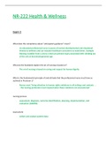NR222 &sol; NR 222 Exam 1 BUNDLE &lpar;Latest 2021 &sol; 2022&rpar;&colon; Health & Wellness - Chamberlain
