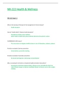 NR222 &sol; NR 222 Exam 1 &lpar;Latest&rpar;&colon; Health & Wellness -  Chamberlain