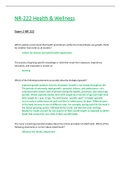 NR222 &sol; NR 222 Exam 2 &lpar;Latest 2021&rpar;&colon; Health & Wellness -  Chamberlain
