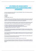 ATI PEDS ATI 2019 B WITH NGN&sol;RATIONALES QUESTIONS AND ANSWERS