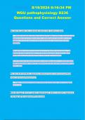 WGU pathophysiology D236 Questions and Correct Answer