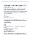 TX NOTARY ASSESSMENT QUESTIONS AND ANSWERS&period;