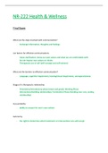 NR222 &sol; NR 222 Final Exam &lpar;Latest 2021 &sol; 2022&rpar;&colon; Health & Wellness -  Chamberlain