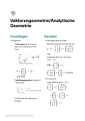 Zusammenfassung Vektorgeometrie 10. Klasse