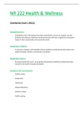 NR222 &sol; NR 222 Exam 1 &lpar;Latest 2021 &sol; 2022&rpar;&colon; Health & Wellness -  Chamberlain