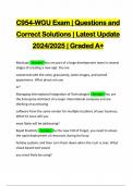 C954-WGU Exam &vert; Questions and Correct Solutions &vert; Latest Update 2025&sol;2026 &vert; Graded A&plus;