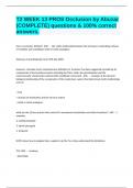 T2 WEEK 13 PROS Occlusion by Abuzar &lpar;COMPLETE&rpar; questions & 100&percnt; correct  answers&period;