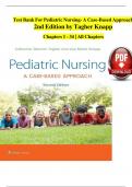 TEST BANK Pediatric Nursing&colon; A Case-Based Approach &lpar;2ND Ed&rpar; by Catherine Gannon Tagher A&plus; LATEST GUIDE 2024