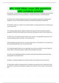 BPL 5100 FINAL exam &vert;50&vert; questions with complete solution