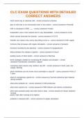 CLC EXAM QUESTIONS WITH DETAILED CORRECT ANSWERS