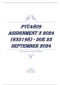 PYC4809 Assignment 3 &lpar;COMPLETE ANSWERS&rpar; 2024 &lpar;635198&rpar; - DUE 25 September 2024