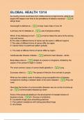 GLOBAL HEALTH 13 14- Q&A with complete solution 2024 - 2025