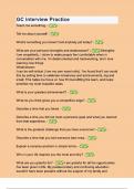 GC Interview Practice Questions & 100&percnt; Verified Correct Answers with complete solutions &lpar;Latest update 2024 2025