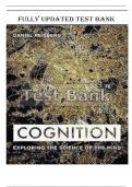 TEST BANK FOR COGNITION EXPLORING THE SCIENCE OF THE MIND&comma; 7TH EDITION&comma; DANIEL REISBERG