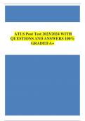 ATLS Post Test 2023&sol;2024 WITH QUESTIONS AND ANSWERS 100&percnt; GRADED A&plus;