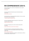 RN COMPREHENSIVE 2019 A ATI&period; QUESTIONS WITH ANSWERS&period;