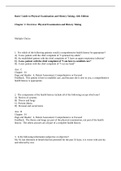 Bates&rsquo; Guide to Physical Examination and History Taking&comma; 12th Edition Test Bank &lpar;Chapters 1-20&rpar;