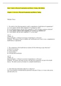 Bates&rsquo; Guide to Physical Examination and History Taking&comma; 12th Edition Test Bank &lpar;Chapters 1-20&rpar;