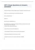 CRT 2 Exam Questions & Answers 2024&sol;2025