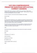 VATI 2024 COMPREHENSIVE PREDICTOR QUESTIONS WITH ACTUAL CORRECT ANSWERS