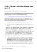 NR 451 Week 4 Graded Discussion Topic&colon; Advocacy and Cultural Competence&lbrace;GRADED A&rcub;