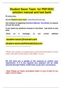Student Saver Team  for PDF&sol;DOC  solution manual and test bank