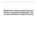Shadow Health Chest Pain Physical Assessment  Latest Verified Document