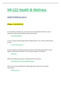 NR222 &sol; NR 222 Exam 1 &lpar;Latest 2021 &sol; 2022&rpar;&colon; Health & Wellness -  Chamberlain