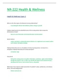 NR222 &sol; NR 222 Exam 2 BUNDLE &lpar;Latest 2021&sol; 2022&rpar;&colon; Health & Wellness - Chamberlain 
