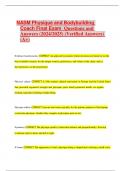  NASM Physique and Bodybuilding Coach Final Exam  Questions and Answers &lpar;2024&sol;2025&rpar; &lpar;Verified Answers&rpar; &lpar;A&plus;&rpar;
