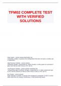 TFM02 COMPLETE TEST WITH VERIFIED SOLUTIONS