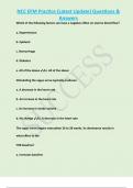 NCC EFM Practice &lpar;Latest Update&rpar; Questions &  Answers  