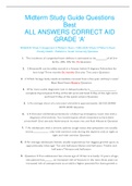 Midterm Study Guide Questions Best ALL ANSWERS CORRECT AID GRADE ‘A’