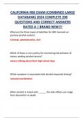 CALIFORNIA RBS EXAM &lpar;COMBINED LARGE  DATABANK&rpar; 2024 COMPLETE 200  QUESTIONS AND CORRECT ANSWERS  RATED A &vert; BRAND NEW&excl;&excl;&excl; 