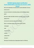 NOTARY Signing Agent Certification Exam &lpar;2024&sol;2025&rpar;&semi; Questions & Answers 100&percnt;  Solved  