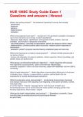 NUR 1060C Study Guide Exam 1 Questions and answers &vert; Newest 
