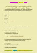 ATI Proctored Exam Questions & 100&percnt; correct  Answers- Latest Test &vert; Graded A&plus; &vert; Passed