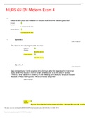 NURS-6512N-53 Midterm Exam 4 | DETAILED SOLUTION | Already Graded A