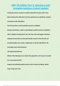 NRP 7th Edition Part 2&semi; Questions with  Complete Solutions &lpar;Latest Update&rpar; 