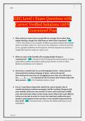 GEG Level 1 Exam Questions with Correct Verified Solutions 100&percnt; Guaranteed Pass
