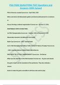 PGA PGM QUALIFYING TEST Questions and  Answers 100&percnt; Solved 