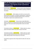 NFLPA Regulations Governing Contract Advisors and Agents Exam Questions And Answers 