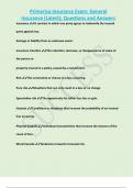 Primerica Insurance Exam&colon; General Insurance &lpar;Latest&rpar;&semi; Questions and Answers 