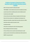Prophecy Emergency Department RN A&semi;  Questions with Complete Solutions &lpar;Latest  Update&rpar; 