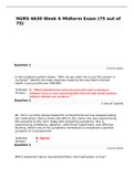 NURS 6630 Week 6 Midterm Exam 6 &lpar;75 out of 75&rpar;