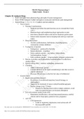 NR 291 Pharmacology I Study Guide Exam 4/NR 291 STUDY GUIDE EXAM 4 WITH ANSWERS