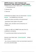 GPSTC Exam 1- GA Criminal Law Questions with Answers &lpar;latest 2024&rpar;