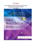 Test Bank Lewis Medical-Surgical Nursing&colon; Assessment and Management of Clinical Problems 12th Edition By Harding & Kwong 