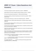 SPMT 217 Exam 1 &lpar;Quiz Questions And Answers&rpar; 100&percnt; Solved 2024&sol;2025